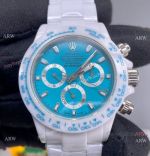 New! AET Remould 'Abu Dhabi' Sapphire Rolex Daytona Noob 4130 Baby blue Face Watch